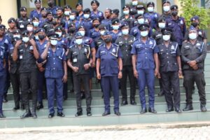 The Police officers undergoing the training