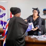 Hajia Safia Mohammed Presents Forms to Kate Gyamfua, NPP National Women Organiser to seek her blessing